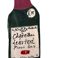 Rødvin, keramisk Vægophæng Vinflaske. Redwine Wall object.
