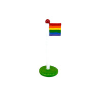 Pride Flag with grass green base