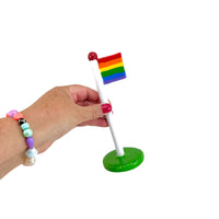 Pride Flag with grass green base