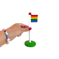 Pride Flag with grass green base