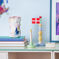 Pastel Table Flag with soft shapes and beautiful pastel colors