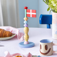 Pastel Table Flag with soft shapes and beautiful pastel colors