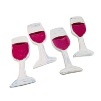 Keramisk vægkunst. Rødvins glas til at hænge på væggen. Vægophæng Vinglas, Wineglas wall art, ceramic wall hanging