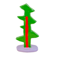 Større Juletræ i grøn og med rød stribe