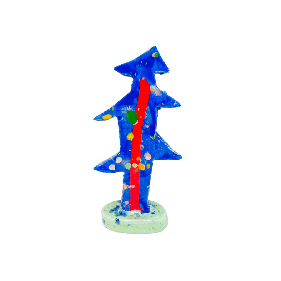 Juletræ i blå med dots