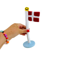 Smiley knop keramikflag