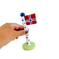 Norsk flag, Polka dot med pastelgrøn fod