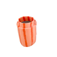 Vase med skønne laks og orange striber