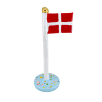 Union Jack/Dansk flag med guld top