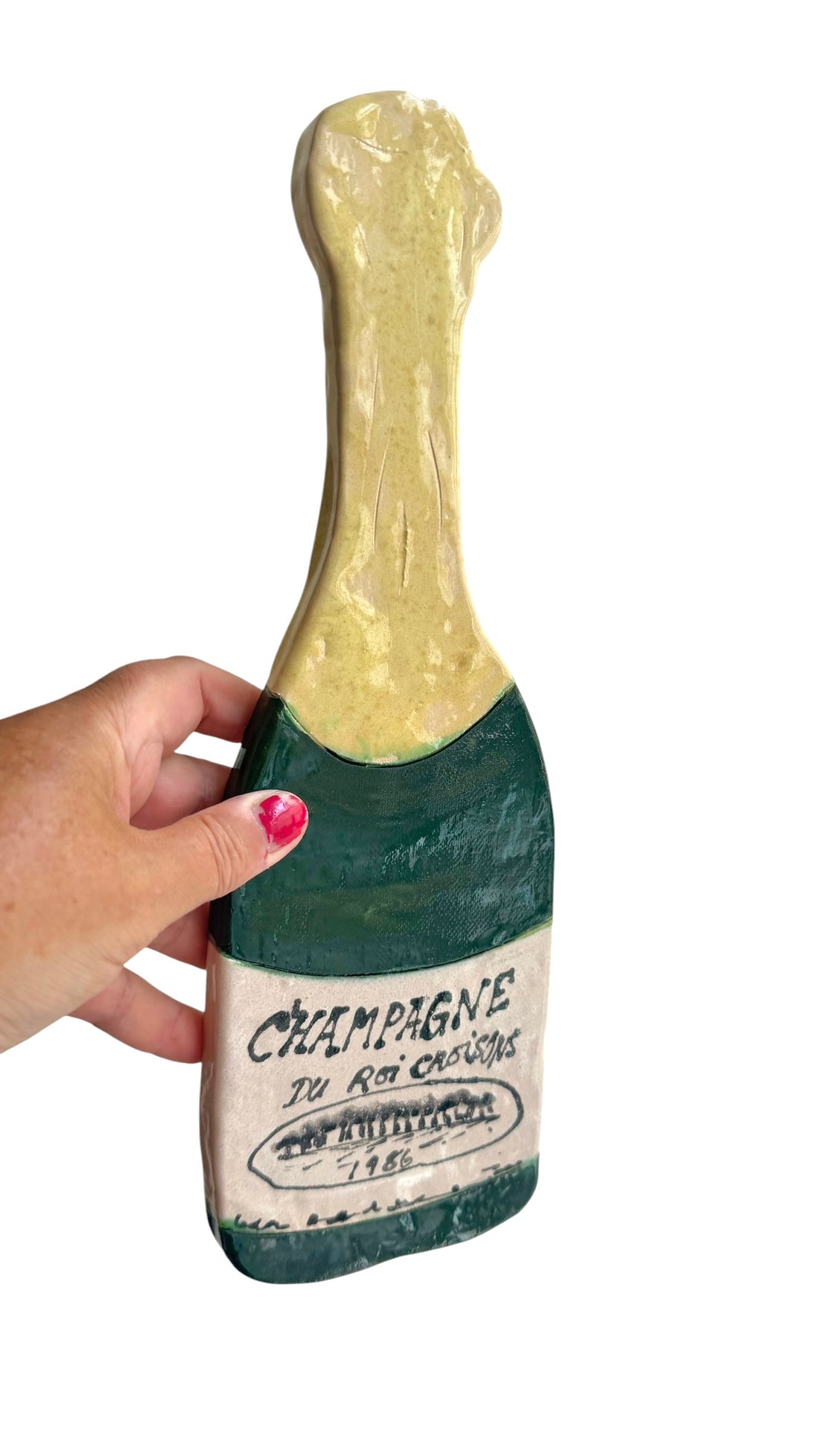 Champagne Ceramic Wall object. Champagne vægophæng.