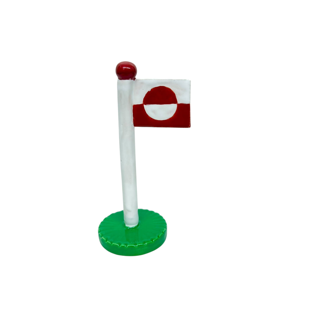 Grønlandsk flag med græsgrøn fod