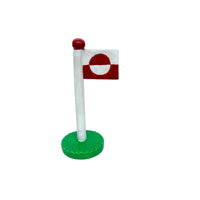 Grønlandsk flag med græsgrøn fod
