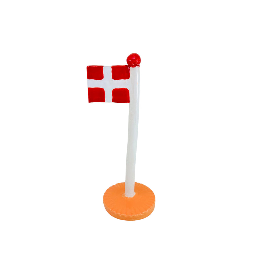 Dannebrogs flag med skøn orange fod