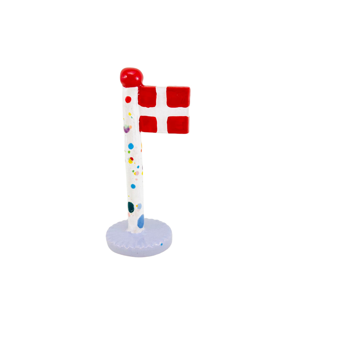 Harlekinflag med pastellilla fod