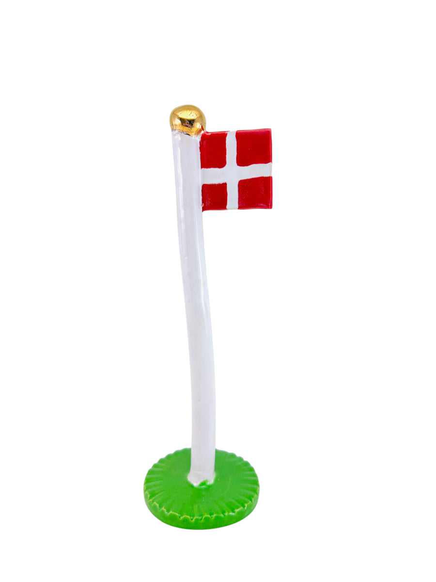 Dannebrogsflag med guldknop