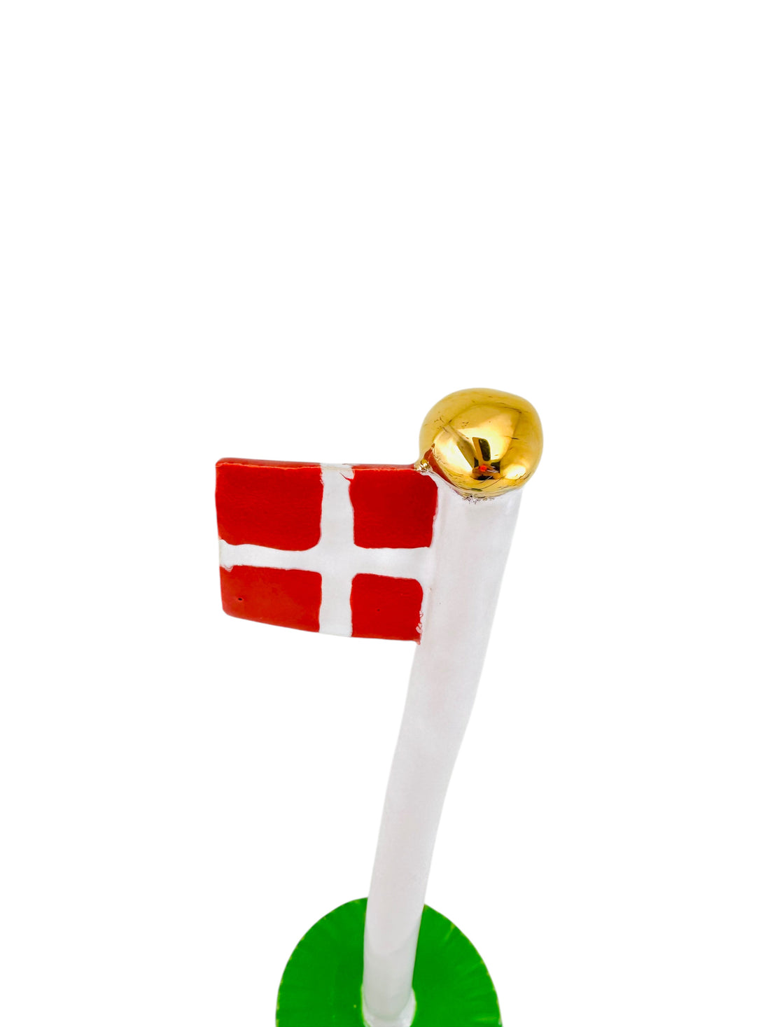 Dannebrogsflag med guldknop