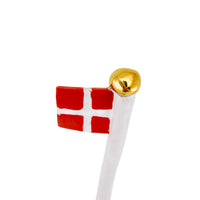 Dannebrogsflag med guldknop