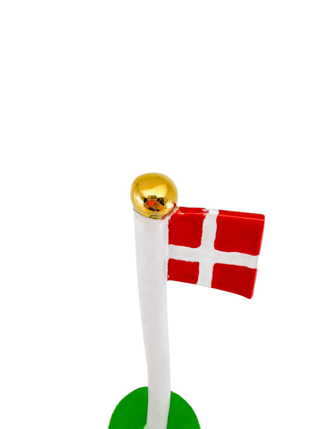 Dannebrogsflag med guldknop