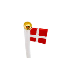 Dannebrogsflag med guldknop