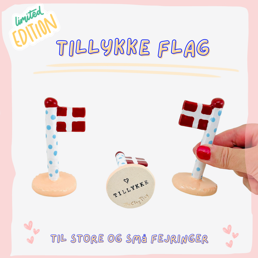 Tillykke flag. Limited edition flag