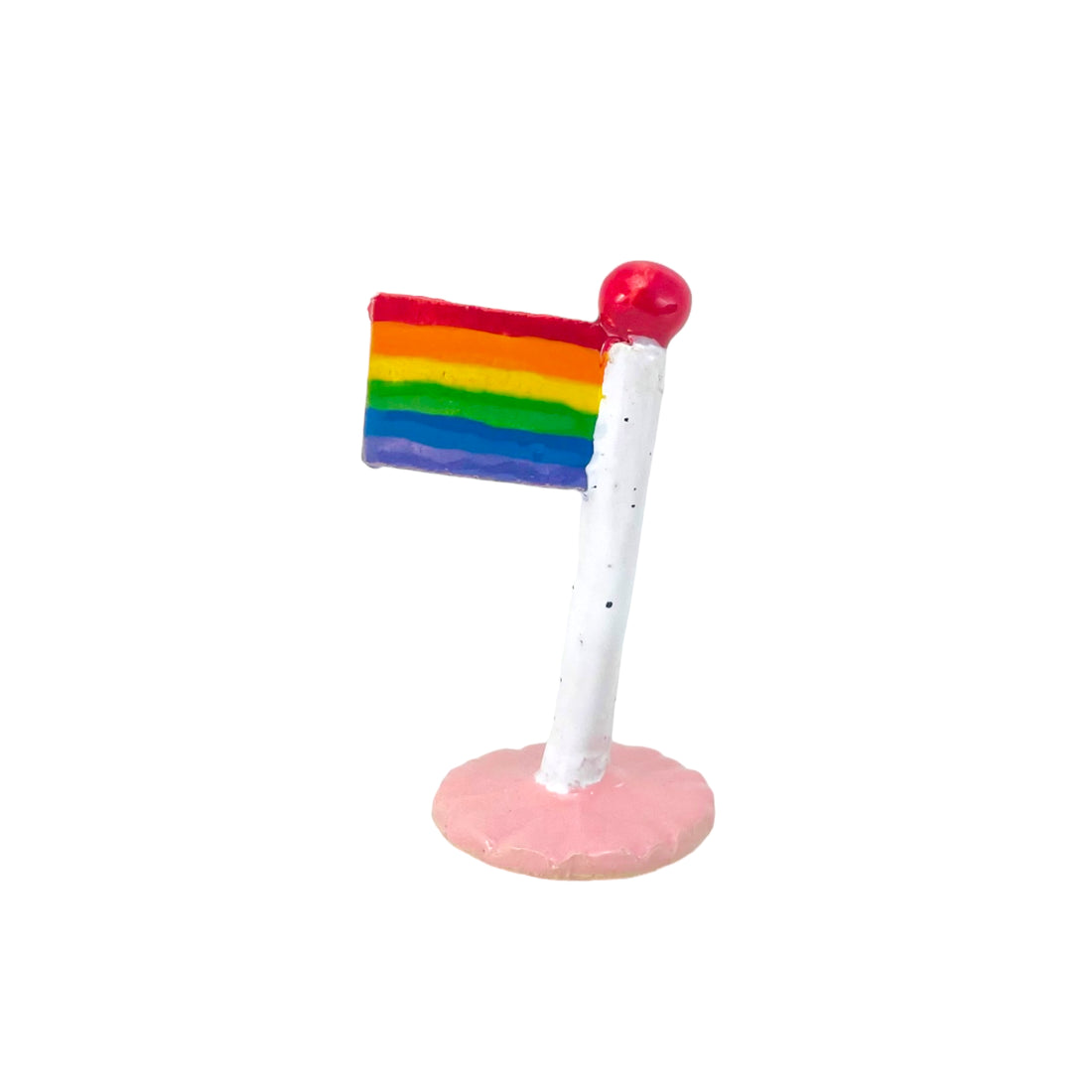 Pride flag med lyserød fod